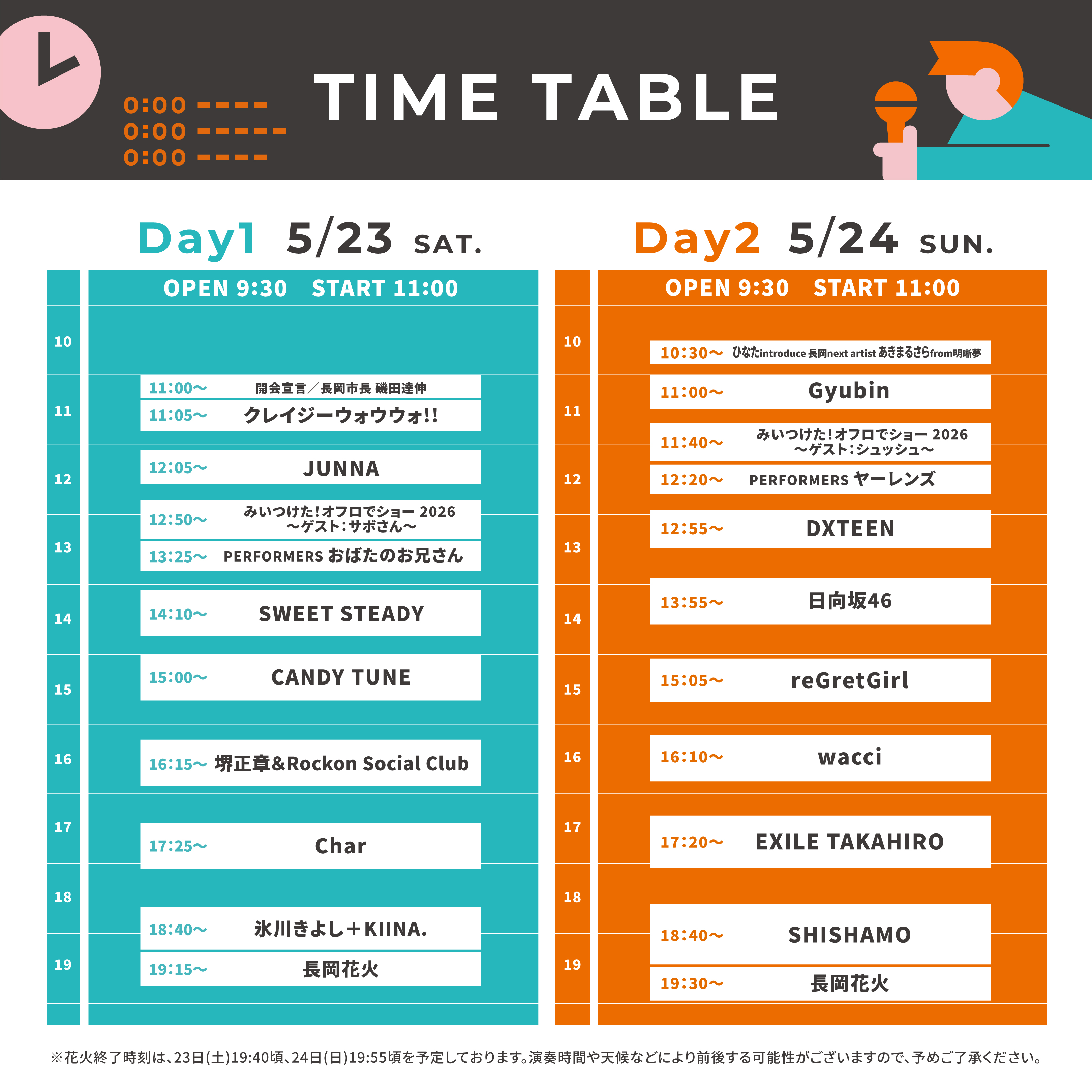 5月23日(土) 堺正章&Rockon Social Club出演『ながおか米百俵フェス